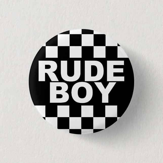 Punk "Rude Boy" Button (Front)