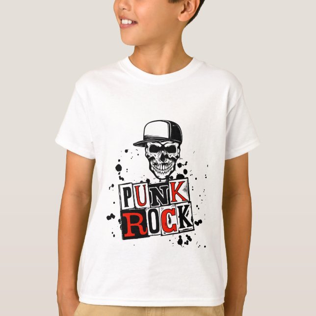 Punk’s Not Dead: The Gritty Skull  T-Shirt (Front)