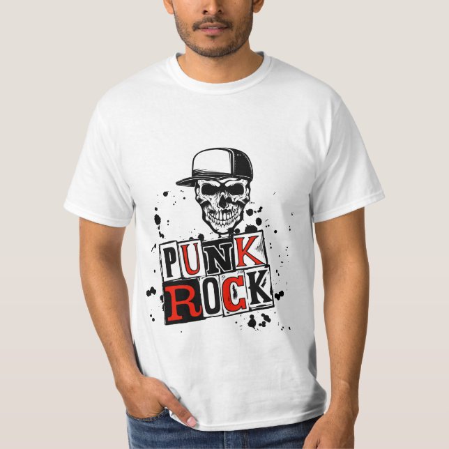 Punk’s Not Dead: The Gritty Skull  T-Shirt (Front)