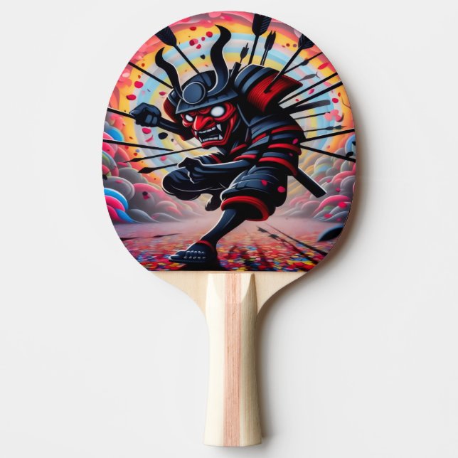 Punk Samurai Ping Pong Paddle (Front)