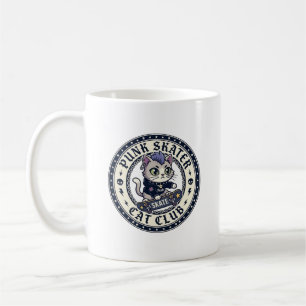 Punk Skater Cat Funny Cat Lover Design - Punk Skat Coffee Mug