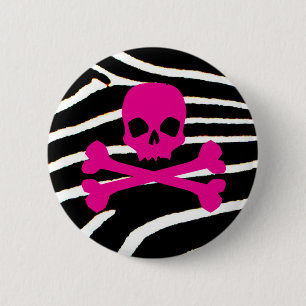 Punk Skull 6 Cm Round Badge