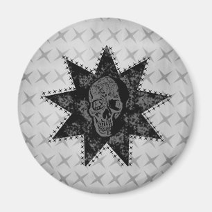 Punk Skull Magnet (Grey)