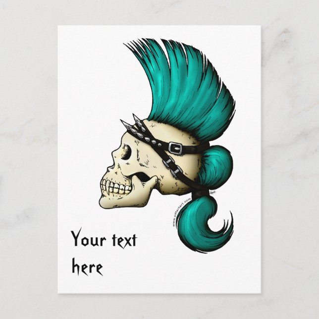 Punk Skull Postcard (Front)
