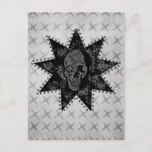 Punk Skull Postcard (Grey)