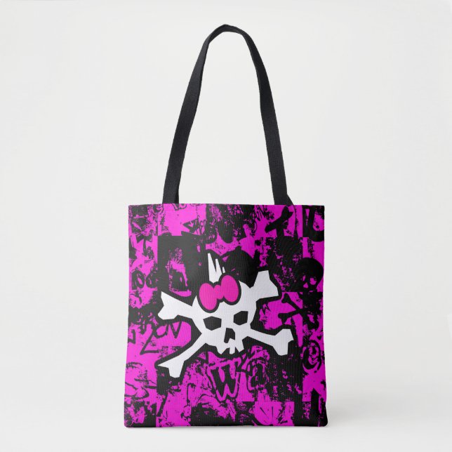 Punk Skull Princess Tote Bag (Front)