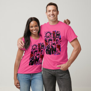 Punk Skull Shirt Riot Streetwear Graphic Tee Neon