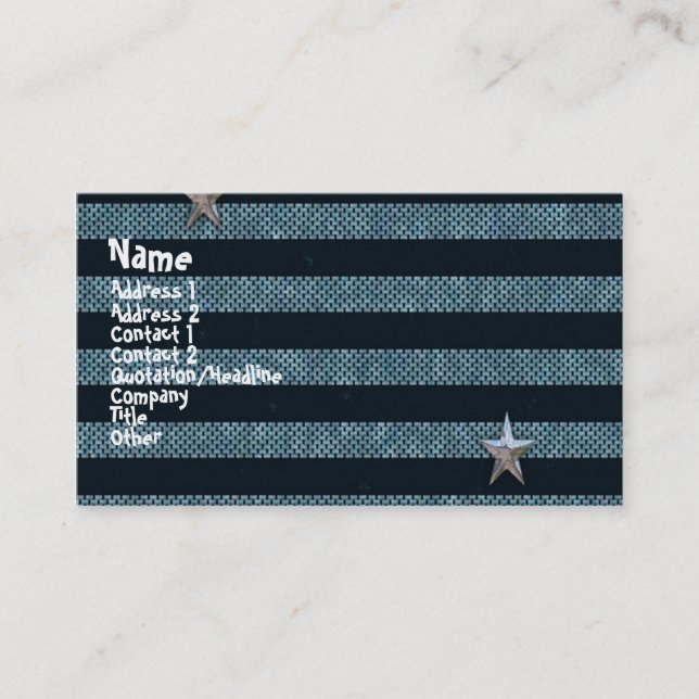 Punk Stars gothic Business Card (Front)