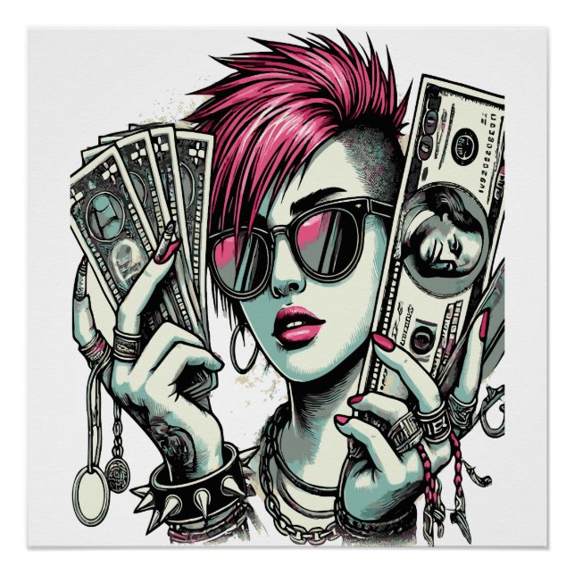 Punk Swag Girl Poster (Front)