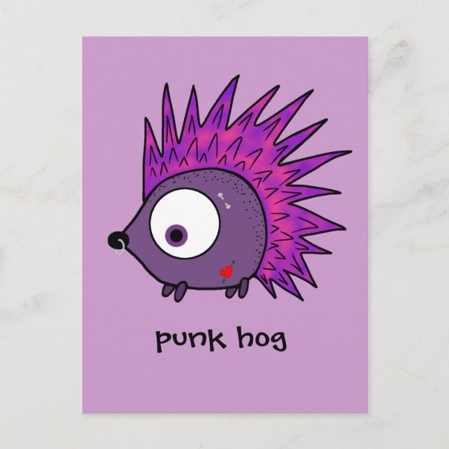 Punk the Hedgehog Postcard (Front)