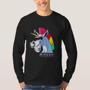 Punk Unicorn  Ironic Cool Unicorn Punk Rock Music T-Shirt
