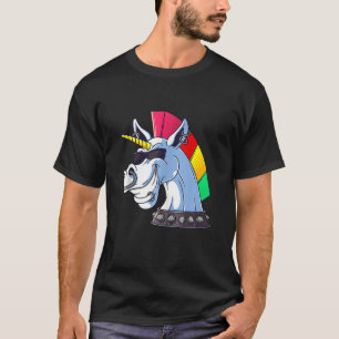 Punk Unicorn Ironic Cool Unicorn Punk Rock Music T-Shirt