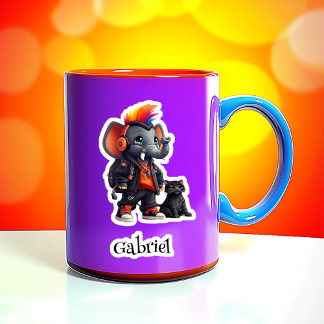 Punk with a Trunk Personalised Vinyl Sticker