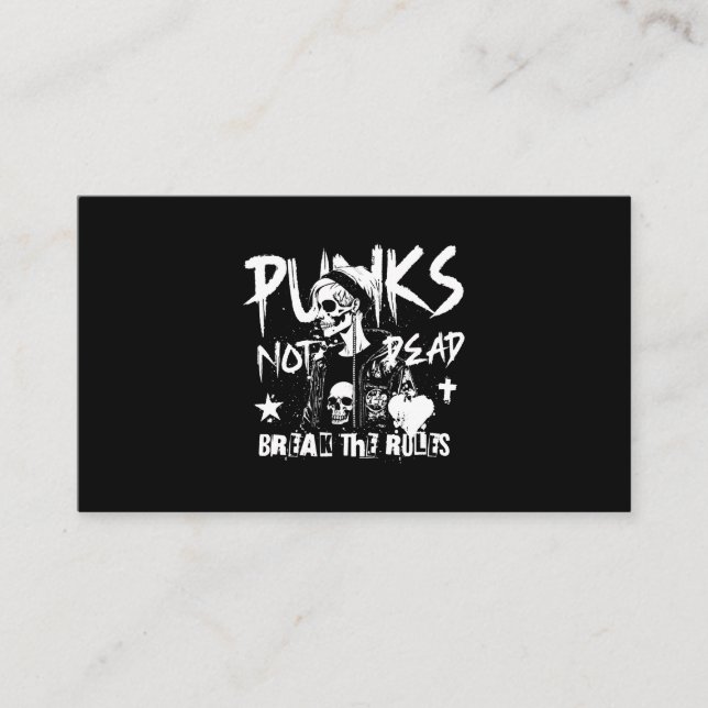 Punks Not Dead Business Card (Front)
