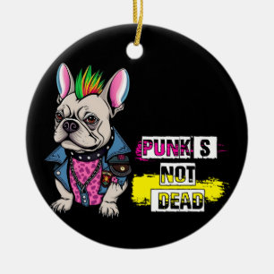 Punk's not dead ceramic tree decoration