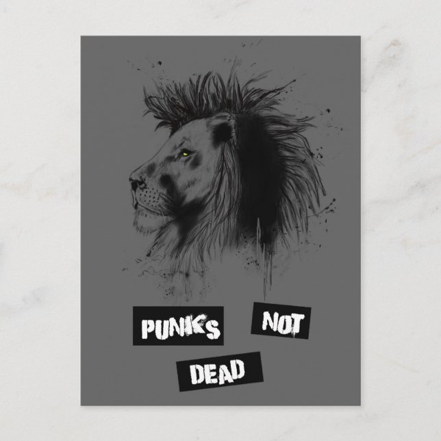 punks not dead postcard (Front)