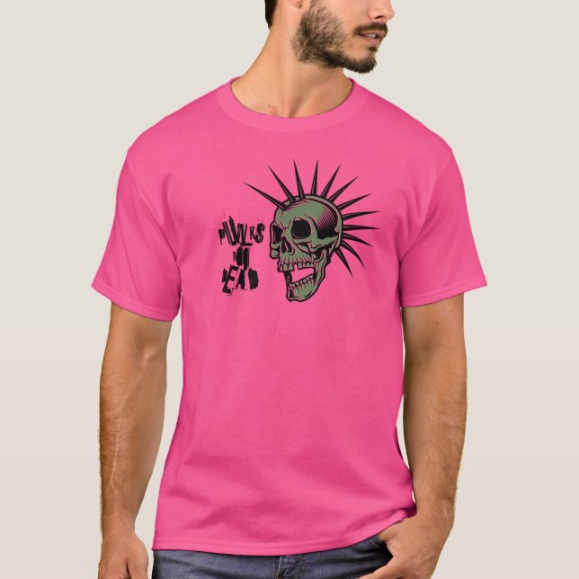 Punks Not Dead Skull Pink Tee (Front)