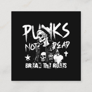 Punks Not Dead Square Business Card