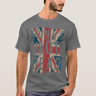 Punks Not Dead Vintage UK London Flag Punk Is Not T-Shirt