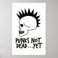 Punks Not Dead...Yet Skull White