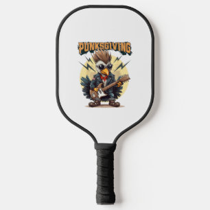 Punksgiving - Funny Thanksgiving Turkey Punk Rock Pickleball Paddle