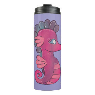 Punky Seahorse Cute Pink Seahorse Thermal Tumbler