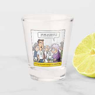 Punny 40th Birthday Shot Glass