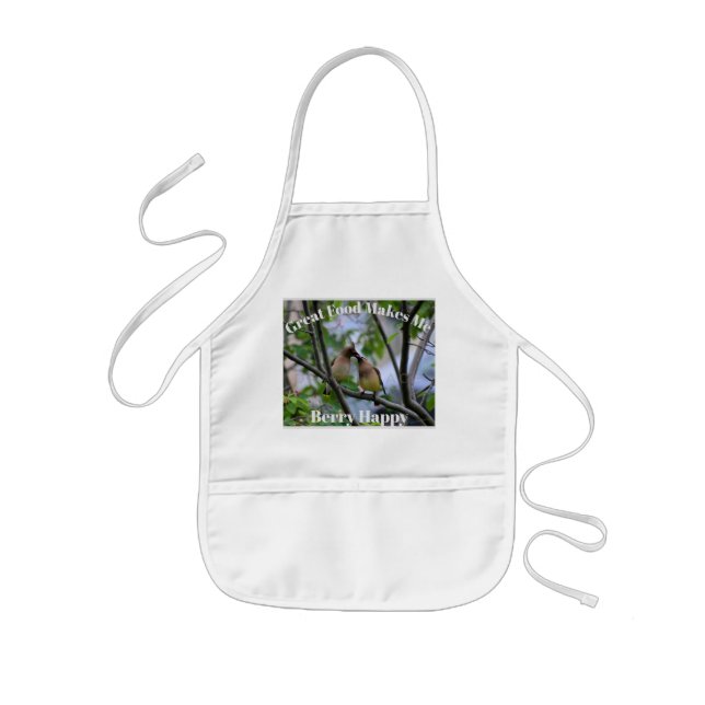 Punny Apron Birds will make you Berry Happy (Front)