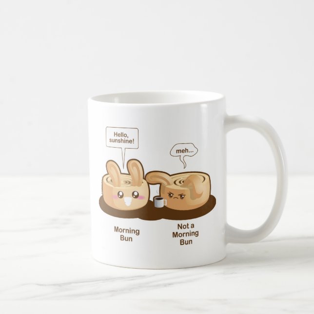 Punny Buns: Cute  Morning Bunny Coffee Mug (Right)