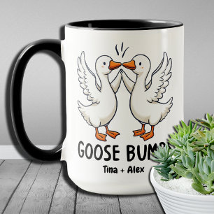 Punny Cute Goose Bumps Funny Animal Pun Lover Mug