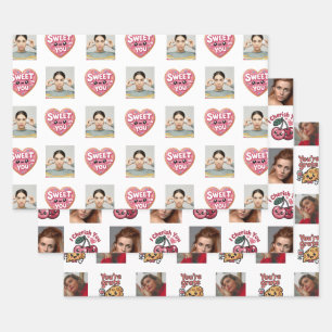 Punny Love Photo Wrapping Paper Sheets