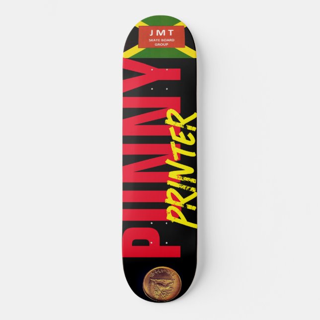 PUNNY PRINTER 8 1/4" Skateboard Deck (Front)