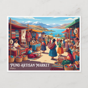 Puno Artisan Market Peru Postcard