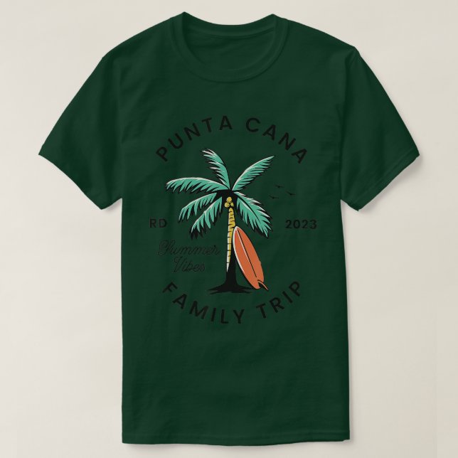 Punta Cana 2023 Dominican Republic Family Vacation T-Shirt (Design Front)