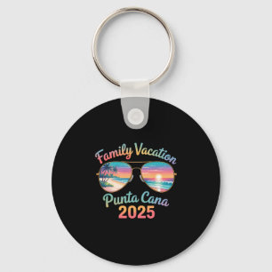 Punta Cana 2025 Family Vacation Matching Beach Tri Key Ring