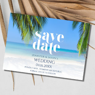 Punta Cana Beach Destination Wedding  Save The Date