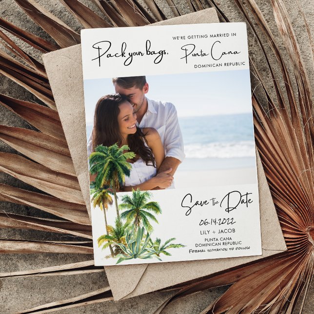 Punta Cana Beach Destination Wedding Save The Date (Creator Uploaded)