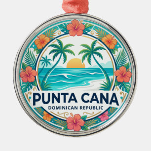 Punta Cana Beach Dominican Republic Metal Tree Decoration