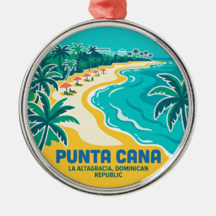 Punta Cana Beach Dominican Republic Metal Tree Decoration