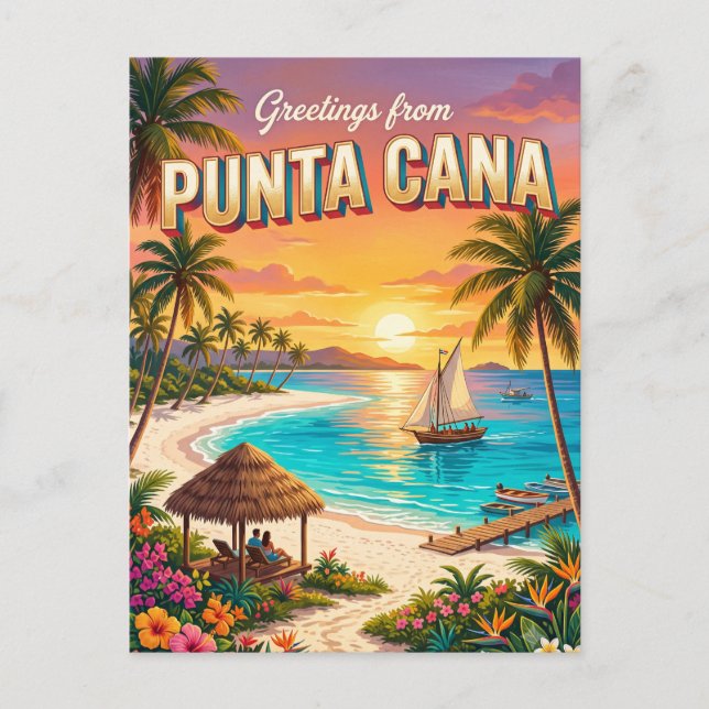 Punta Cana Beach Dominican Republic Postcard (Front)