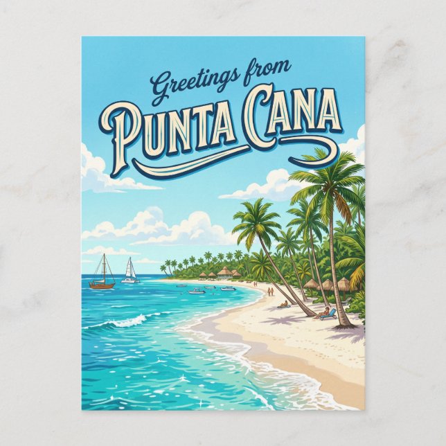 Punta Cana Beach Dominican Republic Postcard (Front)