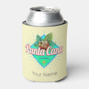Punta Cana Caribbean Dominican Republic Retro Can Cooler