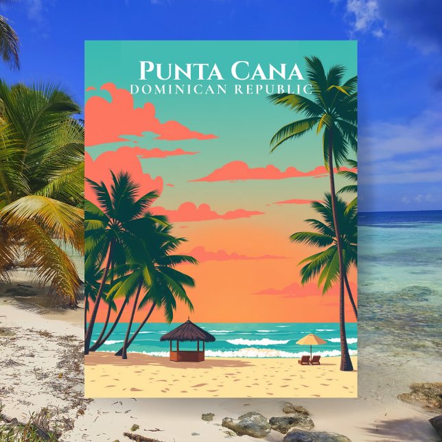Punta Cana Dominican Republic Beach Travel Art Postcard (Punta Cana Dominican Republic Beach Travel Art Postcard
)