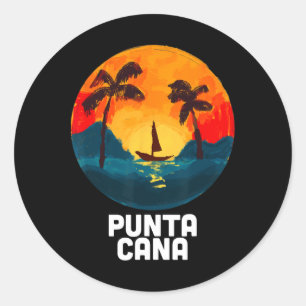 Punta Cana Dominican Republic Beaches Vacation Sou Classic Round Sticker