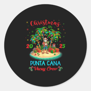 Punta Cana Dominican Republic Christmas Cruise Tri Classic Round Sticker