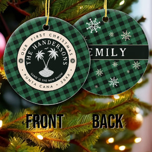 Punta Cana Dominican Republic Palm Tree Souvenir Ceramic Tree Decoration