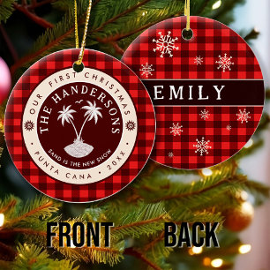 Punta Cana Dominican Republic Palm Tree Souvenir Ceramic Tree Decoration