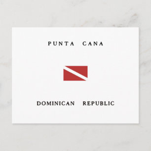Punta Cana Dominican Republic Scuba Dive Flag Postcard