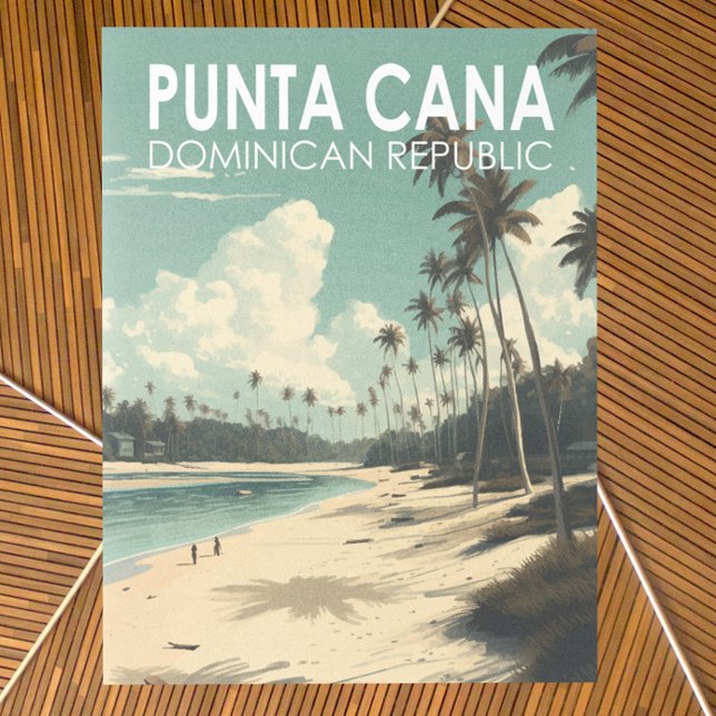 Punta Cana Dominican Republic Travel Art Vintage Postcard (Creator Uploaded)
