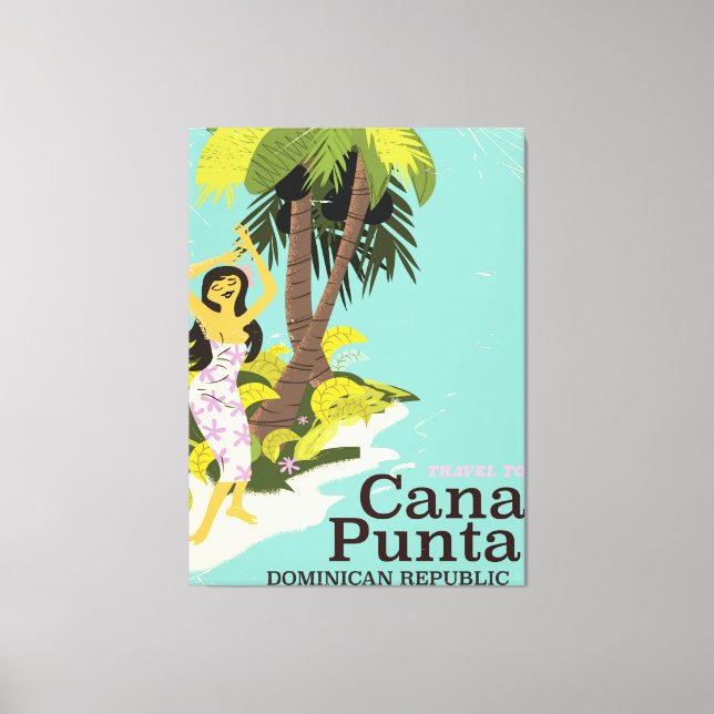Punta Cana Dominican Republic Travel poster Canvas Print (Front)